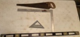 48” Level, Saw, (2) Squares