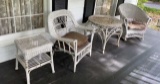 (4) Pieces of Outdoor Wicker Furniture:  Rocking