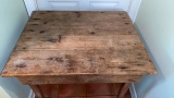 Handmade Primitive Table—34 5/8” x 27 1/4” , 30