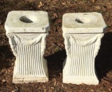 (2) Concrete Pedestals--11 1/4