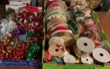 Large Assortment of Christmas Bows and Ribbon
