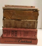 (7) Antique and Vintage Cookbooks