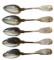 (5) Antique Silver Teaspoons--Engraved