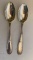 (2) Antique Sterling Silver Serving Spoons