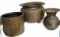 Assorted Brass Items: Advertising Spittoon and