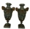 Pair of French Green Marble Ormolu-Mounted Urns - Ovoid Sides