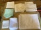 Assorted Linens: Embroidered Napkins, Placemats,