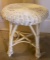 White Wicker Stool