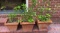 (3) Square Terra Cotta Planters:  (2) 16