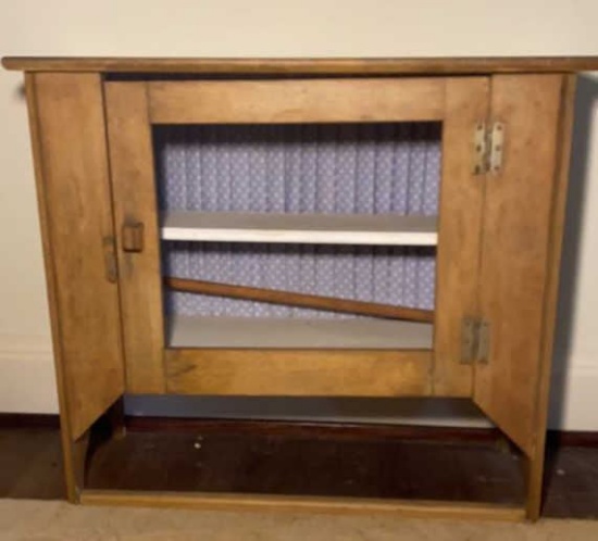 Wooden Wall Cabinet (Missing Glass) - 10 1/2” x