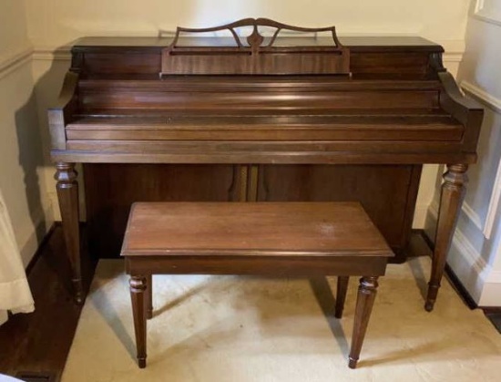 Wurlitzer Piano and Piano Bench