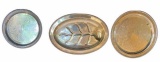 (3) Silverplate Trays- 15 3/8” Round, 15” Round