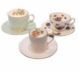 (3) Demitasse Cups/Saucers England