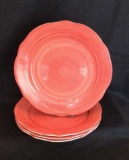 (4) Franciscan Flora Ross (Pink) Plates, 12 3/4’’