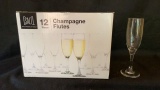 (12) Champagne Flutes in Original Box