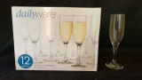 (12) Champagne Flutes in Original Box