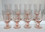 (8) Pink Iced Tea Glasses