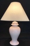 Ivory Ginger Jar Lamp, 26’’ Tall (to top of shade)