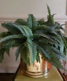 Artificial Fern in Metal Planter 12” H