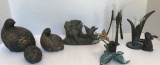 Assorted Bird Decorative Accessories and Bud Vases