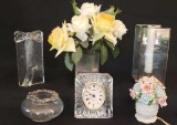 Assorted Decorative Items: Staiger Clock,