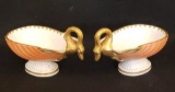 Pair of Swan Dishes