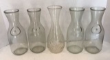 (5) Wine Carafes