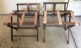 (4) Vintage Wooden Luggage Racks