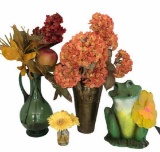 Floral Arrangements and Frog Bank