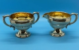 Footed Sterling Silver Cream & Sugar Set--