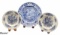 (3) Plates: Staffordshire “Hollywell Cottage’’