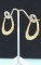 10kt Gold Hollow Hoop Earrings ISRAEL 1.6g