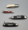 (4) Pocket Knives: Case 6220ss Red, Barracuda by