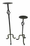 (2) Wrought Iron Candle Holders 24’’ and 35’’