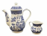 Churchill “Blue Willow’’ Coffee Pot & Creamer
