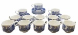 Churchill “Blue Willow’’ (13) Cups/Saucers