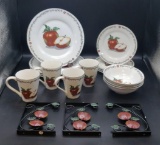 Assorted Apple China & Decor: (4) Today’s Home