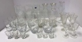 ASsorted Crystal Glasses & Stemware