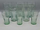 (5) 6’’ Coke Glasses, (3) 4.5’’ Coke Glasses