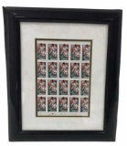 Framed and Matted Sheet of (20) 1994 World Cup