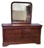 Triple Dresser w/Mirror, 8-Drawers