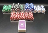 Vegas Poker Chips & (2) Decks of Cards