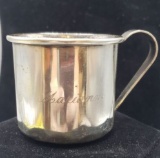 Sterling Silver Baby Cup Engraved “Marianne” 35.3g