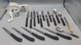 Rotary Grater and Assorted Flatware Including