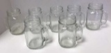 (7) Glass Jar Mugs