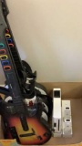 Wii Game Console, (2) Controllers, (4) Guitars