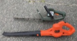 Two black and decker electric yard tools: 16 i