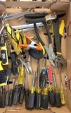Assorted Screwdrivers, Wrenches, Tape Measure, Etc