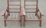 (2) Cedar Outdoor Chairs
