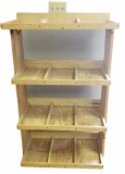 Wooden Divided Display Shelf Unit 31.5